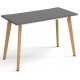 Giza Straight Desk with Wooden Legs